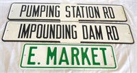 Lot of 3 Street Signs