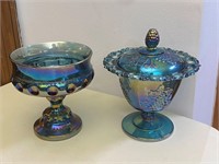 Carnival Glass Compotes