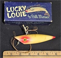 Lucky Louie White Red Gill Fishing Lure w Box