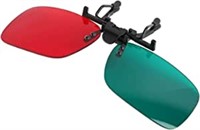 Red Green Glasses Clip On Left Green Right Red