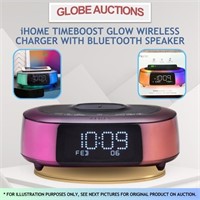 iHOME TIMEBOOST GLOW WIRELESS CHARGER + BT SPEAKER