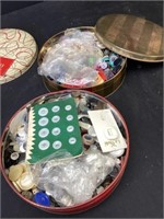 Tins of buttons