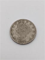 1907 V-Cent Nickel