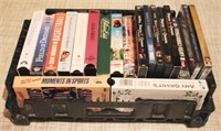 Tray Lot of Assorted VHS Tapes and DVDs