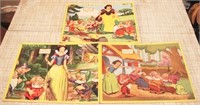 Lot of 3 Vintage Snow White Puzzles