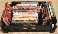 Tray Lot of Assorted VHS Tapes and DVDs