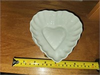 Vintage Belleek Heart Shaped Dish