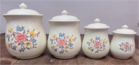 VTG Floral Kitchen Canister Set, Salters brand