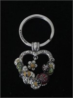 BRIGHTON SILVER KEYCHAIN WITH CHARMS; COSTUME