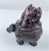 Antique Chinese Foo Dog Censor Incense Burner