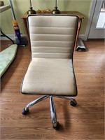 Rolling office chair tan/gold color 29.5" tall