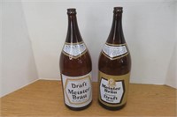 2 Draft Beer Bottles 1 Gal Each Meister Brau