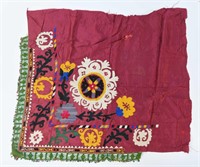 EMBROIDERED SILK SUZANI SCARF