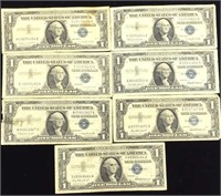 7- 1957 Blue Seal $1 Silver Notes