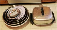 Lot of Assorted Metal Bowls w/ Hoover Fri-Pan