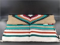 Navajo style cotton rug 32" x 64"