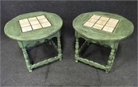 Tile Top Shabby Chic End Tables