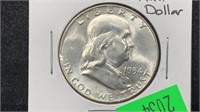 1954-D Silver Franklin Half Dollar better grade