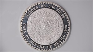 2ozt Silver .999 Mexico Aztec Calendar