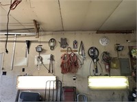 CONTENTS OF LEFT GARAGE WALL INCLUDING WORK
