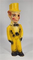 ANTIQUE CHARLIE McCARTHY CHALK CARNIVAL STATUE