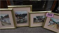 SET OF 4 FRAMED PRINTS 14 X 18