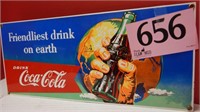 METAL COCA-COLA SIGN 8 X 17