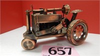 METAL TRACTOR MUSIC BOX (MUSIC BOX NEEDS REPAIR)