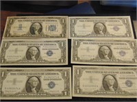 (10) $1 Dollar Silver Certificates