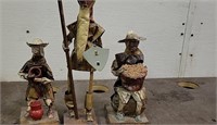 (3) Paper Mache People