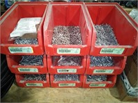 6 Bins of Assorted Size Screws