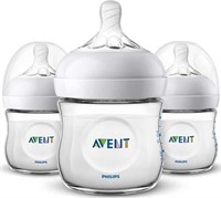 PHILIPS AVENT 4oz NATURAL BABY BOTTLE 3 PACK