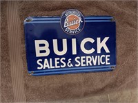 Porcelain authorized sales buick service sign