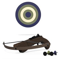 Hammer & Axe Game Crossbow Target, Multicolor $25