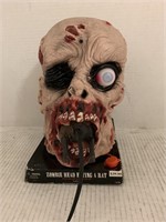 Zombie Head Eating a Rat