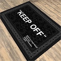 Generic Keep Off, Off White Rug, Keepoff Pattern,