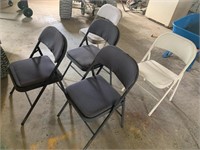 (7) Metal Folding Chairs (4-Padded)