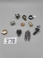Midevil Costume Jewelry / Assorted Rings. 10pcs.