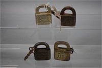 (4) Warded locks W/ KEYS
