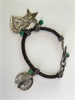 Vintage Native Sterling/Turquoise Bracelet 26 Gram