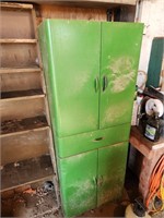 Green tin cabinet