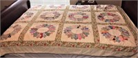 Hand Stitched Quilt with Stylized
