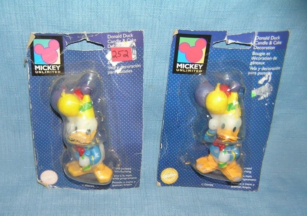 Pair of early Disney figural character candles