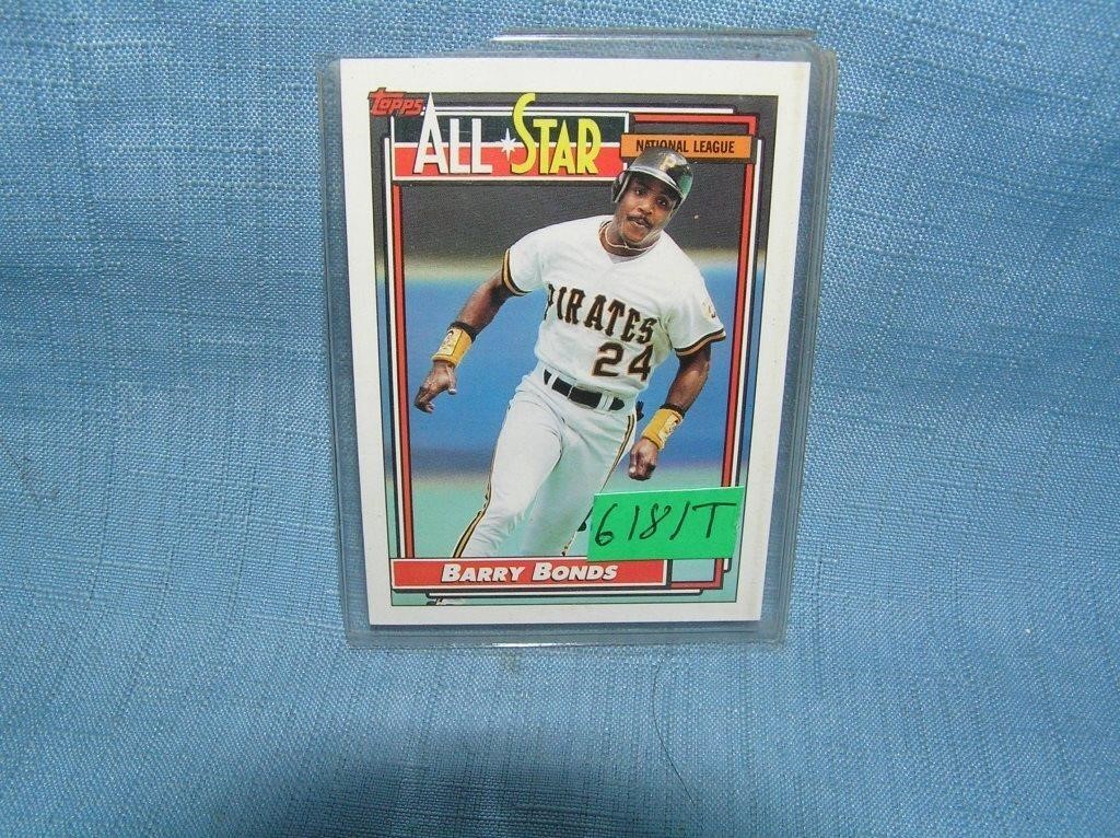 Barry Bonds all star baseball card