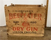 Wooden Beefeater Gin crate