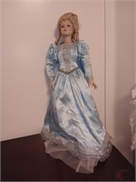 Porcelain Cinderella doll 24 inches tall.