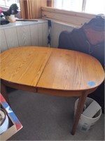 Refinished Solid Oak Dining Room Table