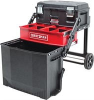 CRAFTSMAN 22-in. Rolling Tool Box with Wheels, Bla