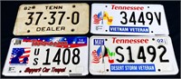 Lot of 4 TN license plates