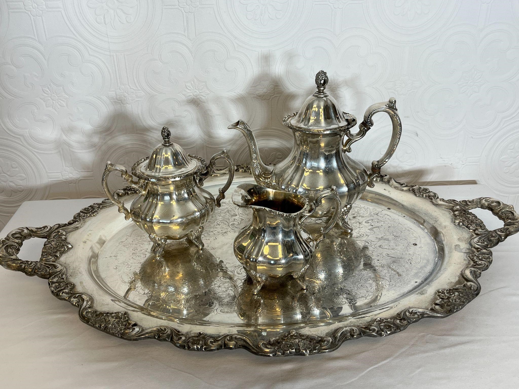 (Reserve $70) Silver Tea Set by Towle